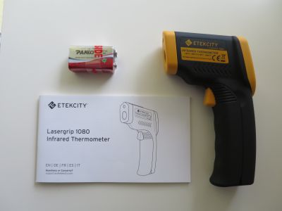 Etekcity Infrarot Thermometer mit Bedienungsanleitung und Batterie