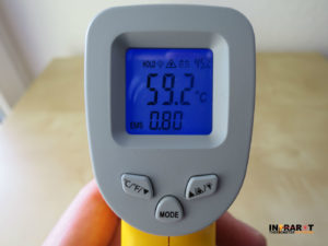 Infrarot Thermometer mit einstellbaren Emissionsgrad